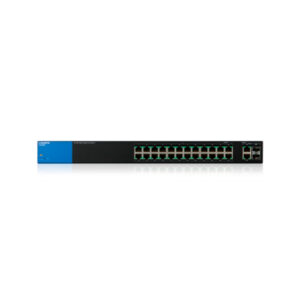 Smart switch de red Gigabit PoE+ para empresas de 24 puertos Linksys LGS326MP + 2 puertos combinados Gigabit SFP/RJ45 (384 W)