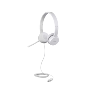 GXD1E71385 - Auriculares Estéreo Lenovo 110: Conexión USB Tipo-A, Micrófono con Cancelación de Ruido y Diseño Ergonómico Cloud Grey